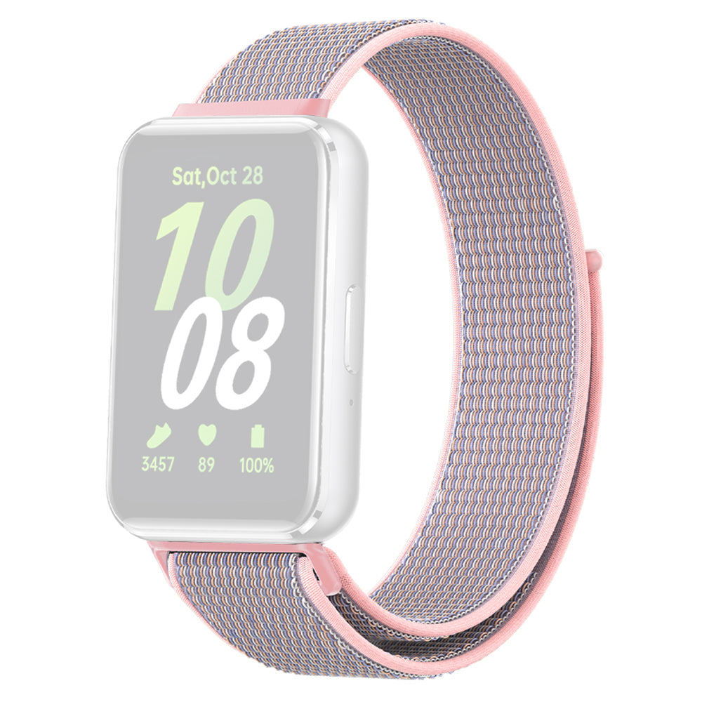 For Samsung Galaxy Fit3 Replacement Strap Braided Nylon Smart Watch Band - Purple For Samsung Galaxy Fit3 Replacement Strap Braided Nylon Smart Watch Band - Purple